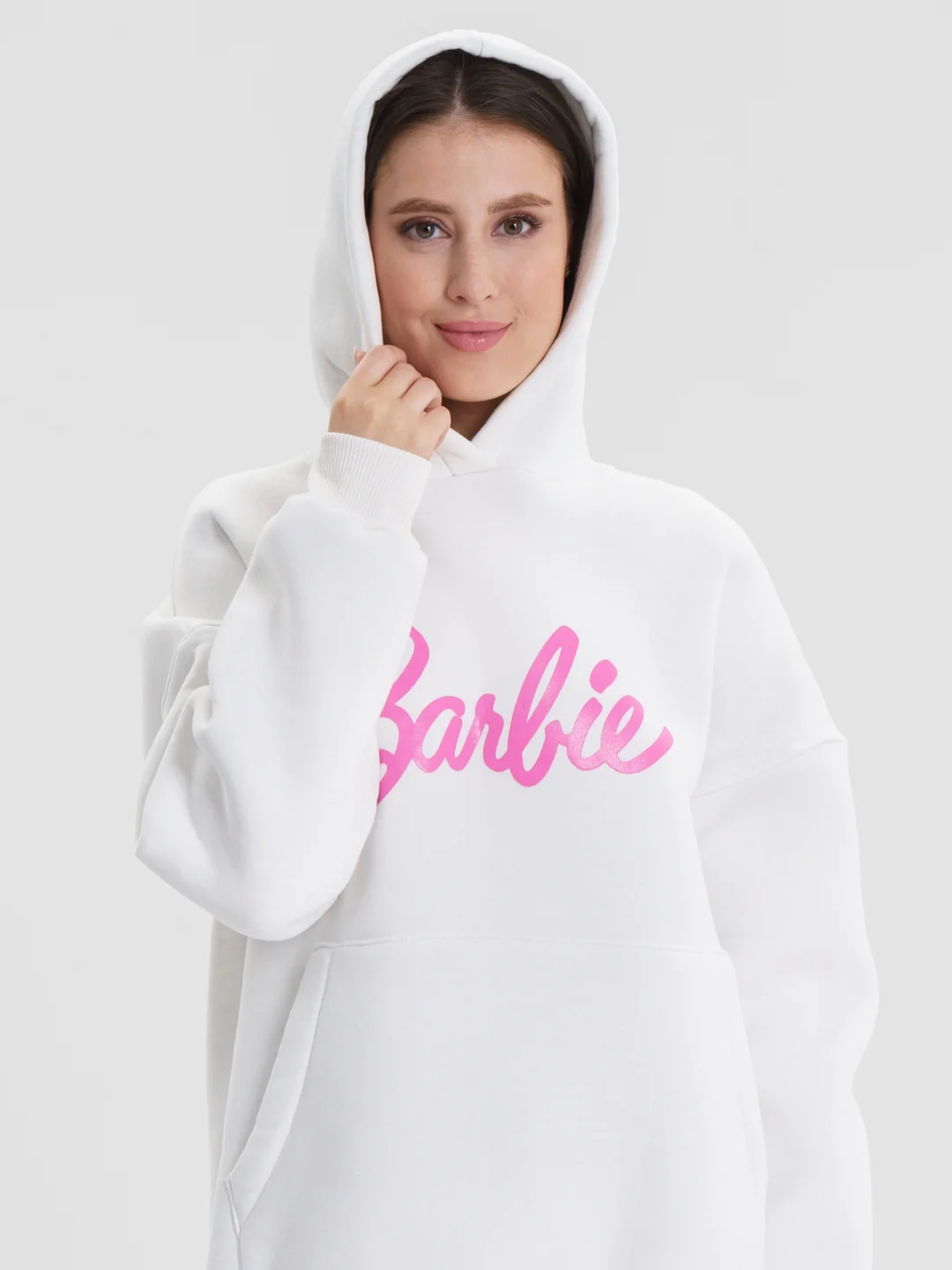 Белый женская кофта. Свитер. Худи Barbie