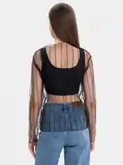 Водолазка из сетки QP Store, прозрачная