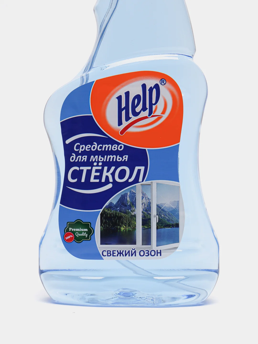 Средство для мытья стёкол и зеркал Help, свежий озон, 500 мл