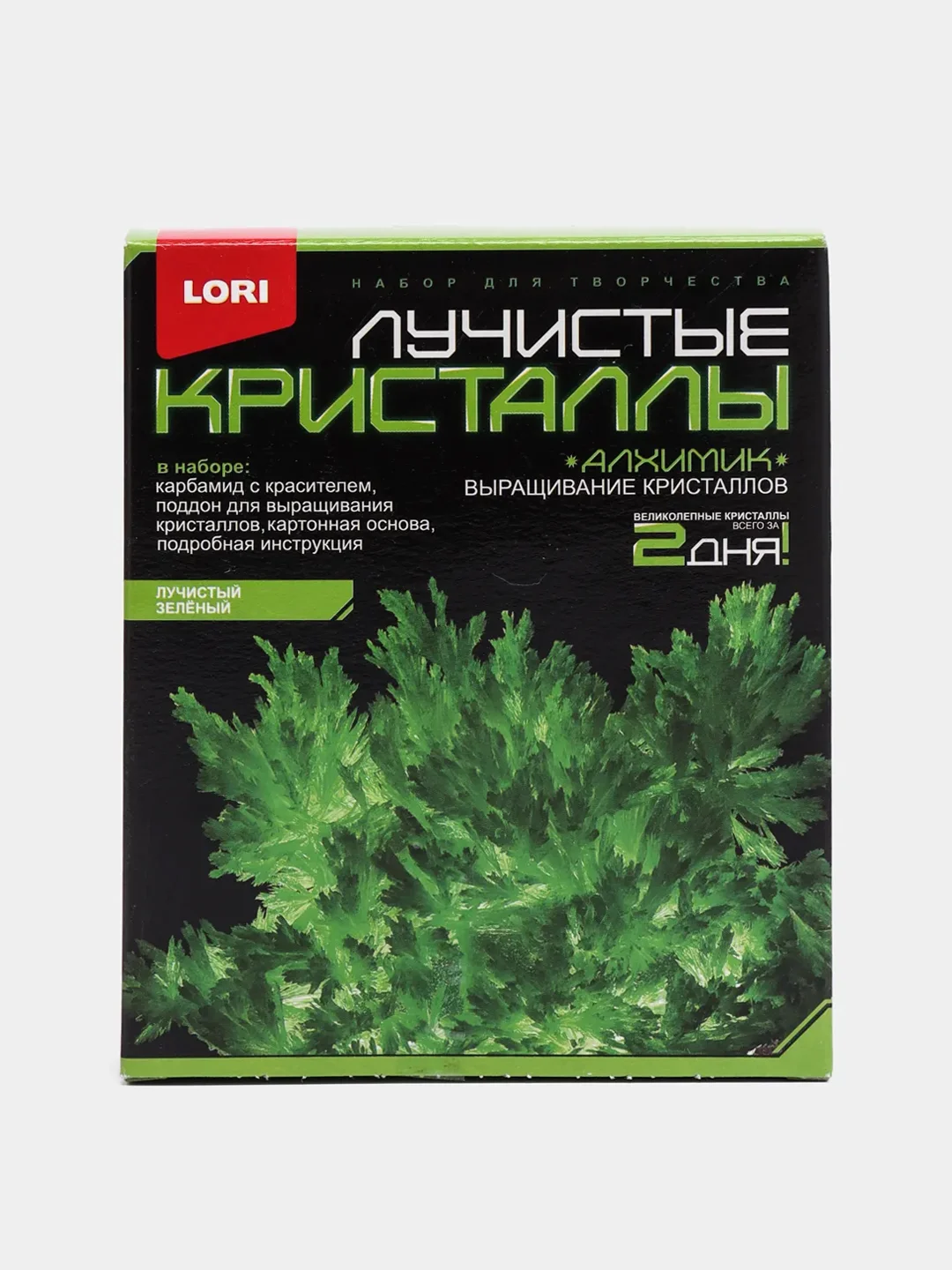 Зеленый набор для выращивания кристаллов Lori "Лучистые Кристаллы"/Набор для опытов