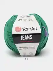 Тёмно-зелёный пряжа YarnArt Jeans 55% Хлопок 45% Акрил 50г 160м ( Часть 2) Ярн Арт Джинс