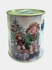 Копилка для денег, монет и купюр "Моя первая копилка" в ретро стиле