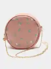 Розовый маленькая круглая сумка