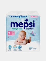 Подгузники Mepsi S 4-9 кг 72 шт