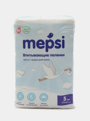 Пеленки детские впитывпающие MEPSI, 60*60, 5 штук