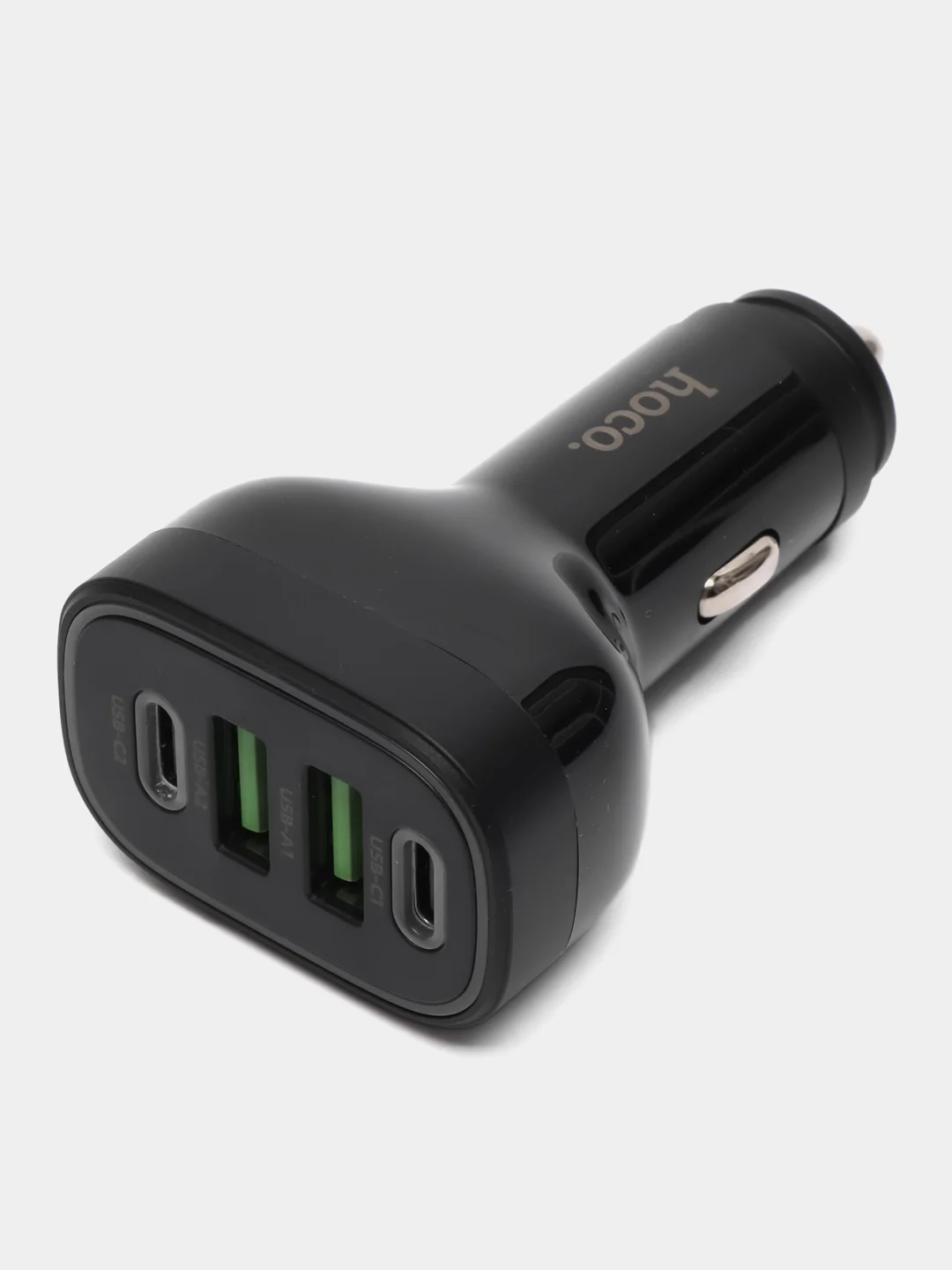 Черный автомобильное зарядное устройство HOCO NZ11 72W, USB-C, USB-A