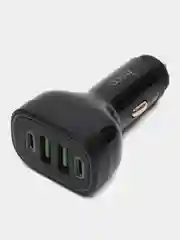 Черный автомобильное зарядное устройство HOCO NZ11 72W, USB-C, USB-A
