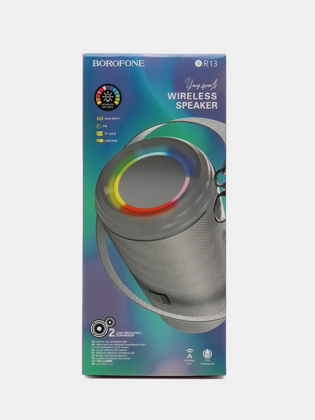 Серый колонка беспроводная портативная Bluetooth Borofone BR13