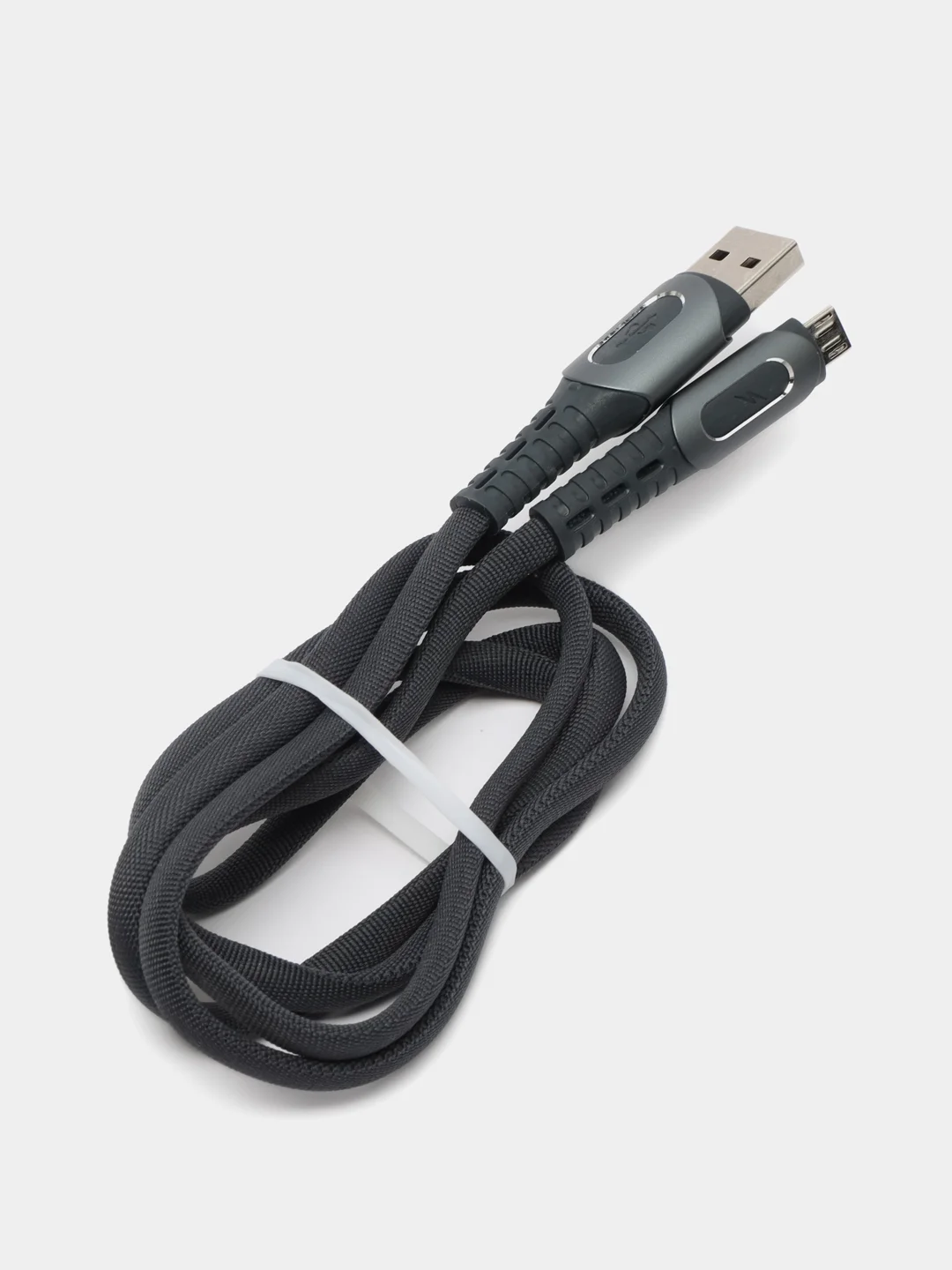 Черный forza кабель для зарядки "Экстрим", Micro USB, 1 м, 2.4А, быстрая зарядка QC3.0, ткань