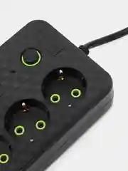 Сетевой фильтр-удлинитель 3метра с USB портами и Type-C, кнопкой выключения,черный