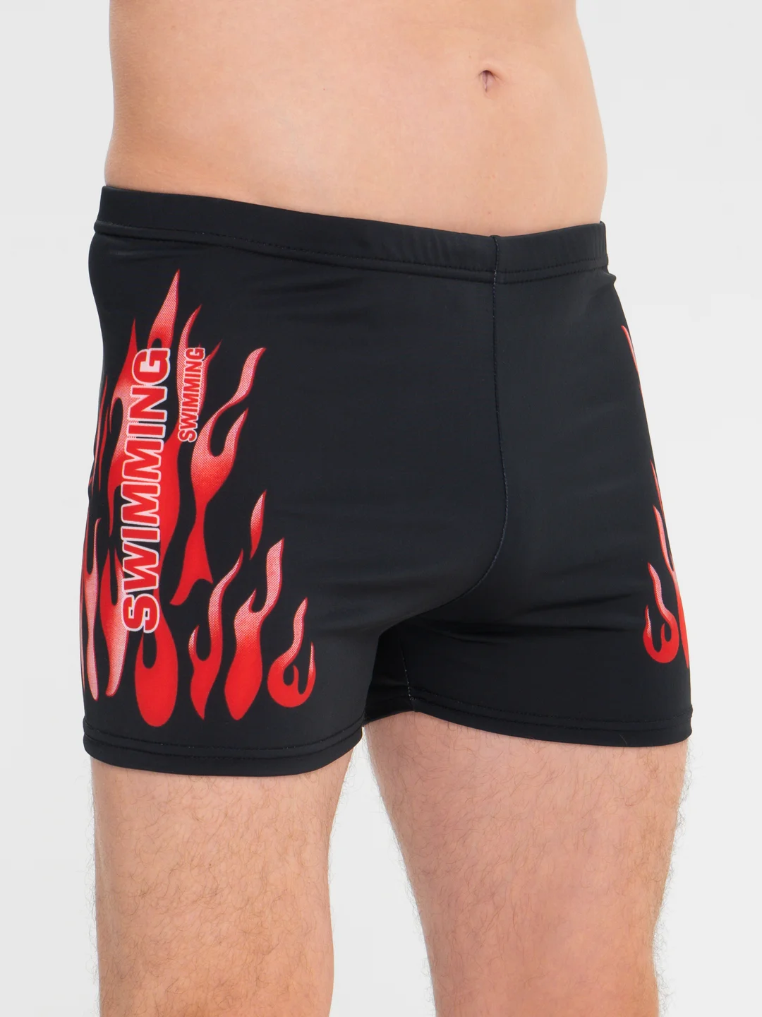 Красный мужские плавки fire burning для купания