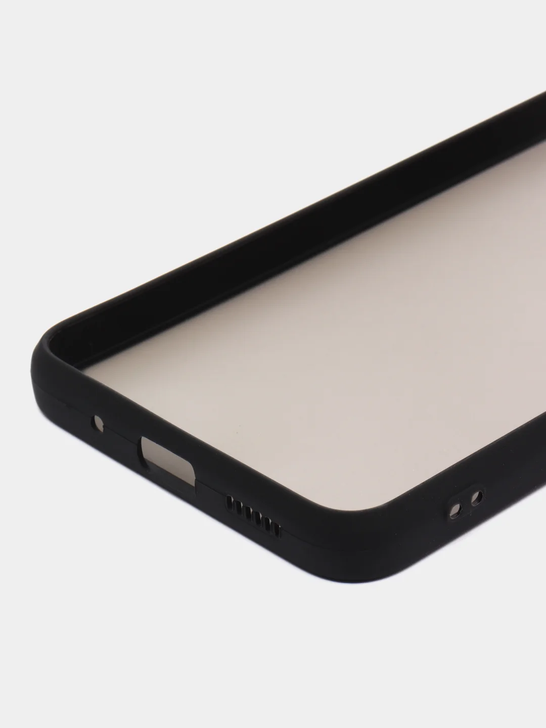 Черный чехол для Xiaomi Redmi 12C / Сяоми Редми 12С, пластиковый, матовый, с цветными кнопками