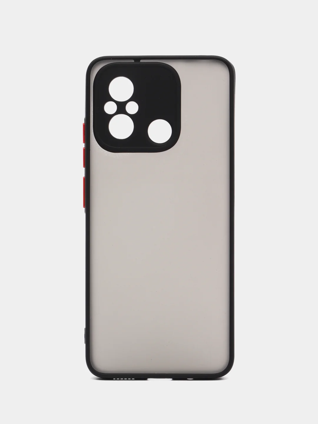 Черный чехол для Xiaomi Redmi 12C / Сяоми Редми 12С, пластиковый, матовый, с цветными кнопками