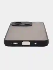 Черный чехол для Xiaomi Redmi 12C / Сяоми Редми 12С, пластиковый, матовый, с цветными кнопками