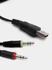 Синий игровая полноразмерная гарнитура RGB, проводные наушники, USB, 2 х 3.5, переходник