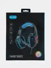 Синий игровая полноразмерная гарнитура RGB, проводные наушники, USB, 2 х 3.5, переходник