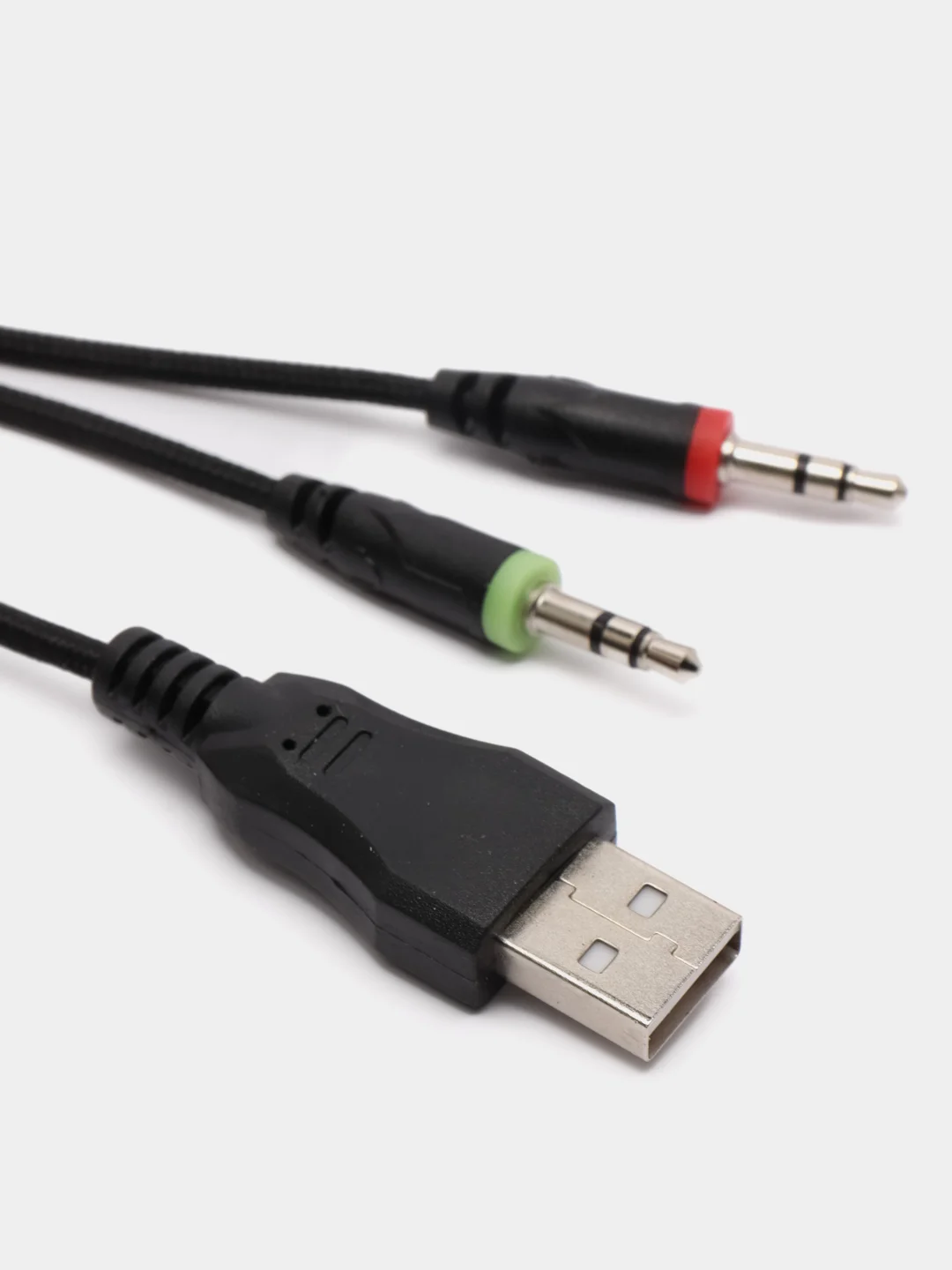 Игровая полноразмерная гарнитура RGB, проводные наушники, USB, 2 х 3.5, переходник