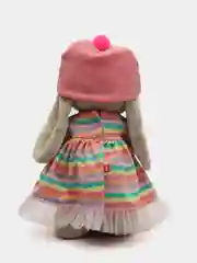 Мягкая игрушка "Зайка Ми" в полосатом платье с леденцом, 32 см