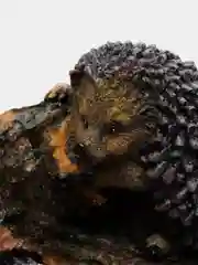 Кашпо ежики на пне
