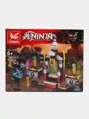 Голубой конструктор блочный Ninja: 4 в 1, для мальчика, герои ниндзя, совместим с лего