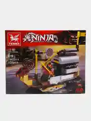 Красный конструктор блочный Ninja: 4 в 1, для мальчика, герои ниндзя, совместим с лего