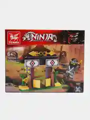 Серый конструктор блочный Ninja: 4 в 1, для мальчика, герои ниндзя, совместим с лего