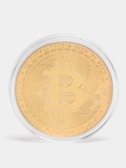 Монета Биткоин / Bitcoin / Сувенирная монета / Сувенир