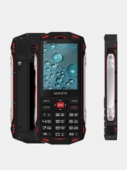 Кнопочный телефон Maxvi R3, защита IP68, прочный корпус, аккумулятор 1800мАч