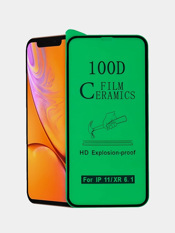 Защитная керамическая глянцевая пленка iPhone 6, 7, 8 Plus, Xs, XR, 11, 12, 13, 14 Pro Max