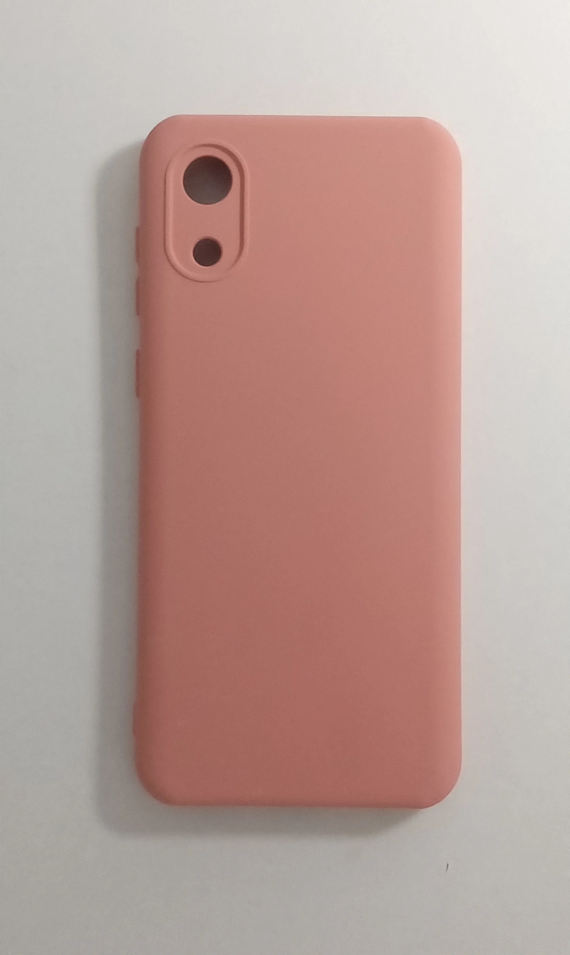 Кремовый чехол для Samsung A03 Core с защитой камеры и с бархатом внутри