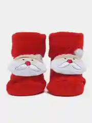 Коралловый носки детские новогодние, пинетки махровые нескользящие
