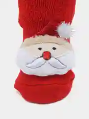 Коралловый носки детские новогодние, пинетки махровые нескользящие