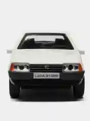 Белый машина LADA-21099, 12 см, Технопарк, металлическая, открываются передние двери и багажник
