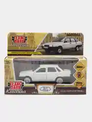 Белый машина LADA-21099, 12 см, Технопарк, металлическая, открываются передние двери и багажник