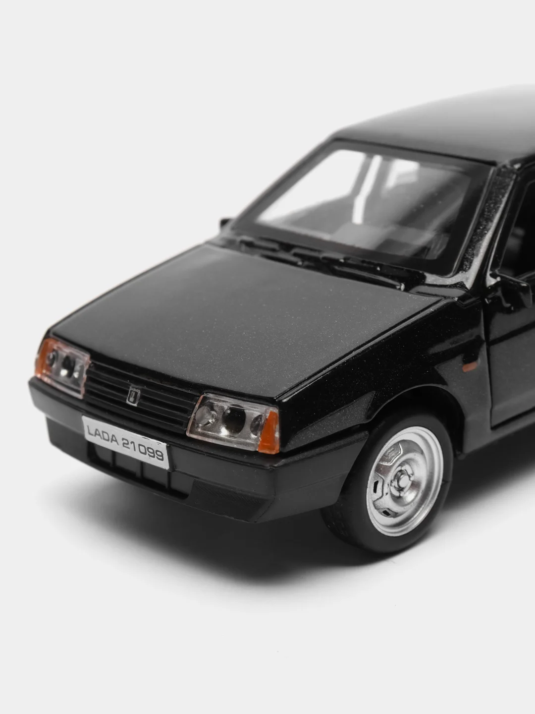Черный машина LADA-21099, 12 см, Технопарк, металлическая, открываются передние двери и багажник