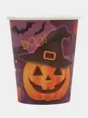 Кораллово-розовый стакан бумажный на хэллоуин Halloween party, 250 мл, 6 шт