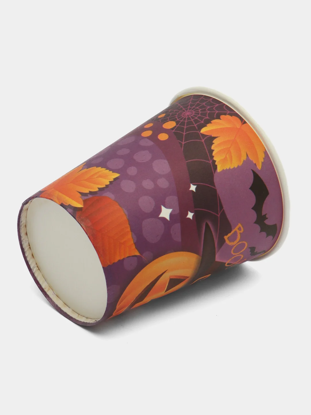 Кораллово-розовый стакан бумажный на хэллоуин Halloween party, 250 мл, 6 шт