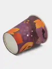 Кораллово-розовый стакан бумажный на хэллоуин Halloween party, 250 мл, 6 шт