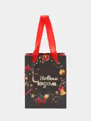 Пакет подарочный новогодний, для подарка Золотая Сказка "New Year" фольга, 608228