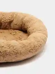 Лежанка для собак и кошек, мягкий мех, 50 х 42 х 11 см, коричневая