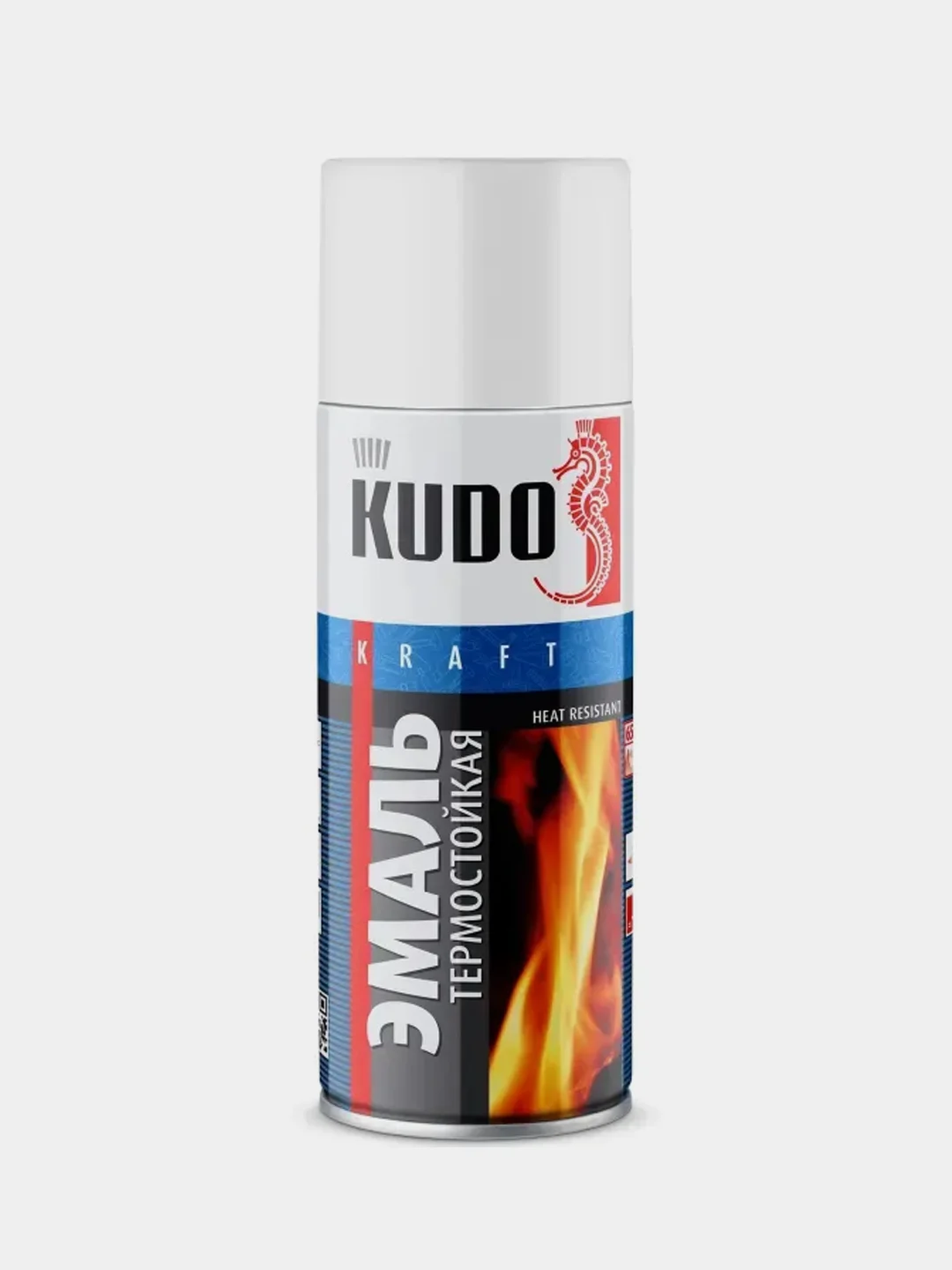 Белый эмаль термостойкая KUDO, 520мл