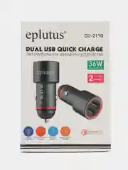 Автомобильное зарядное устройство Eplutus CU-211Q, 2 USB-порта, 36W