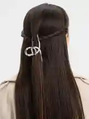 Серебряный краб для волос, металлический, 11*5 см