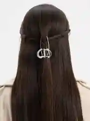 Серебряный краб для волос, металлический, 11*5 см