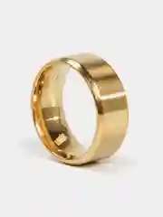 Серебряный кольцо стальное, обручальное, широкое, 8 мм