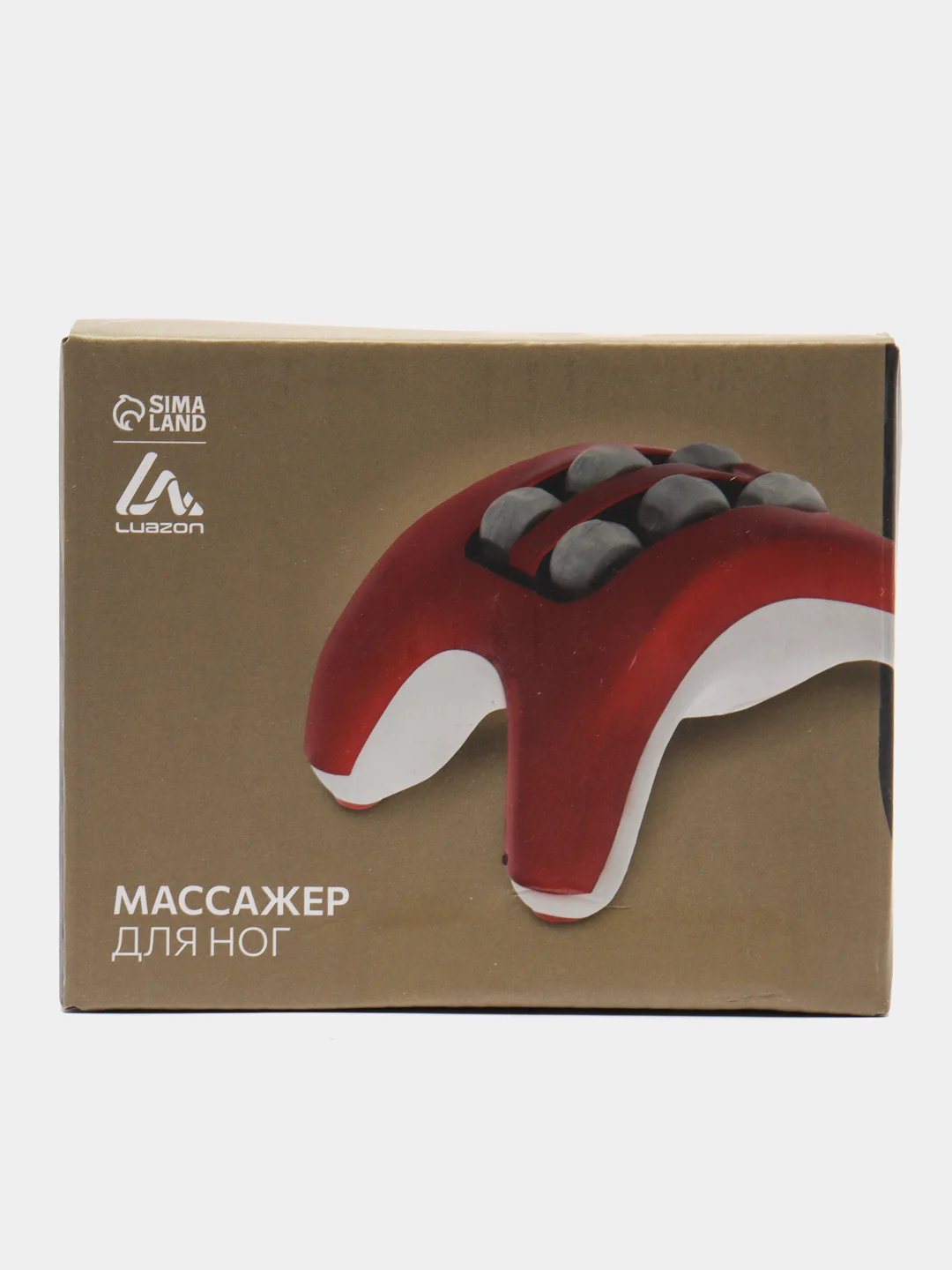 Массажёр для ног LuazON LEM-08, вибрационный, 3хААА (не в комплекте)/USB, красно-белый