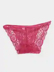 Розовый кружевные женские трусы танга