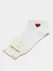 Носки женские короткие, носки белые женские, носки женские, хлопок, с принтом