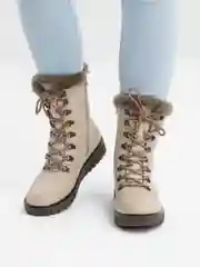 Бежевый полусапожки зимние женские Rieker