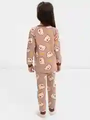 Бежевый меланж пижама детская
